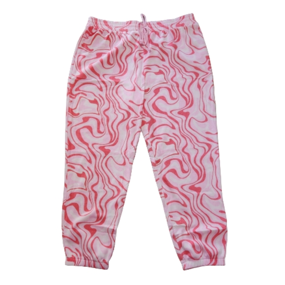 FUNKY ☆ PINK SWIRL ☆ 2-PIECE ☆ LOUNGE / WORKOUT SET ☆ NWT - Picture 4 of 11